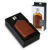 Admiral Parker 7 Oz Leather Wrapped Glass Flask ViskiÂ®