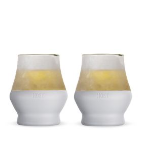 Sipping Glass FREEZEâ„¢ Gray HOSTÂ® (Set of 2)