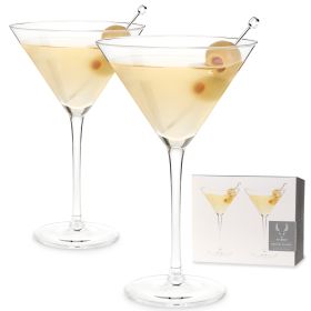 Raye Stemmed Crystal Martini Glasses ViskiÂ® (Set of 2)