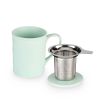 Annette Souk Mint Ceramic Tea Mug & Infuser Pinky UpÂ®