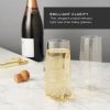 Seneca Crystal Faceted Stemless Flute Glasses ViskiÂ® (Set of 2)