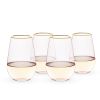 Rose 18 oz. Crystal Stemless Wine Glass Set of 4 by TwineÂ