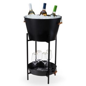 Black Beverage Tub with Stand & Tray TwineÂ®