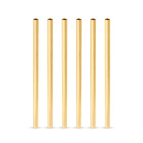 Belmont Gold Stainless Steel Short Straws ViskiÂ® (Set of 6)