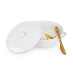 Ceramic Brie Baker & Acacia Wood Spreader Set TwineÂ®