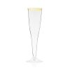 True Party 5.5 Oz Plastic Gold Rimmed Flutes (Set of 12)