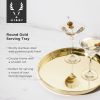 Belmont Round Serving Tray in Gold Viski