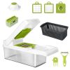 12 In 1 Vegetable Chopper with Container Kitchen Food Slicer Dicer Grater Peeler Egg Separator Hand Protector for Onion Salad Potato