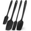 4Pcs Silicone Spatula Set 446°F Heat Resistant Jar Spoon Spatula Kitchen Utensils For Baking Mixing Scraping Cooking Baking Dishwasher Safe