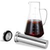 Cold Brew Coffee Maker Iced Tea Maker Pitcher Glass Coffee Pot Brewing Glass Carafe Tea Infuser Coffee Kettle with Removable Fine-Mesh Filter Dishwash