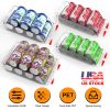 4Pcs Soda Can Organizers for Refrigerator Width Adjustable Clear Drink Organizer Expandable Can Holder Dispenser for Fridge Pantry Freezer
