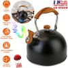 2.2Quarts Stainless Steel Tea Coffee Milk Kettle Stovetop Kettle Loud Whistling Teapot w/ Nylon Handle