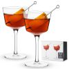 Raye Angled Crystal Nick & Nora Glasses ViskiÂ® (Set of 2)