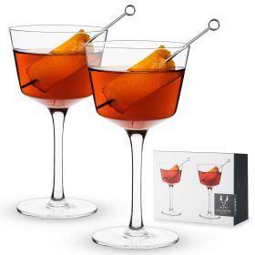 Raye Angled Crystal Nick & Nora Glasses ViskiÂ® (Set of 2)