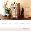 2 Bottle Old World Wooden Wine Box by Twine