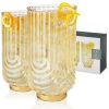 Deco Gatsby Crystal Highball Glasses ViskiÂ® (Set of 2)