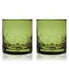 Admiral Cut Crystal Green Rocks Glasses ViskiÂ® (Set of 2)