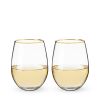 Gilded Stemless Wine Glasses TwineÂ® (Set of 2)