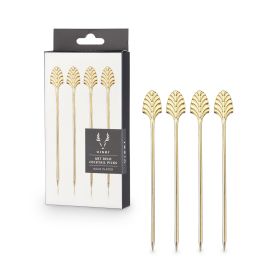Belmont Art Deco Gold Cocktail Picks ViskiÂ® (Set of 4)