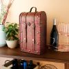 2 Bottle Antique Wooden Wine Box by Twine