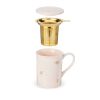 Annette Honeycomb Ceramic Tea Mug & Infuser Pinky UpÂ®