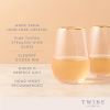 Rose Crystal Stemless Wine Glass Set by TwineÂ®