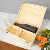 Celebrate Wood Champagne Box with 2 Flutes TwineÂ®