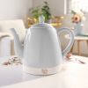 Noelle Grey Ceramic Electric Tea Kettle Pinky UpÂ®