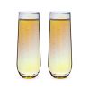 Luster Stemless Champagne Flutes TwineÂ® (Set of 2)