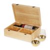 Wood Wine Box with 2 Stemless Glasses TwineÂ®