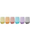 Color Stemless Wine Glasses True (Set of 6)