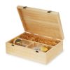 Wood Wine Box with 2 Stemless Glasses TwineÂ®
