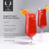 Raye Angled Crystal Hurricane Glasses ViskiÂ® (Set of 2)
