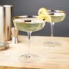 Copper Rim Crystal Coupe Set by Twine