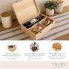 Wood Wine Box with 2 Stemless Glasses TwineÂ®