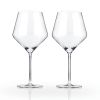 Raye Crystal Angled Burgundy Glasses Viski