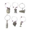Winery Pewter Wine Charms by True(Set of 6)