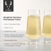 Raye Weighted Stemless Champagne Flutes Viski