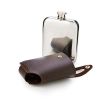 Harrison Flask with Traveling Case in Leather and Stainless Steel ViskiÂ®