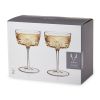 Deco Beau Crystal Coupe Glasses ViskiÂ® (Set of 2)