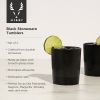 Stoneware DOF Tumblers in Black Viski