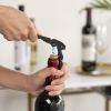Truetap: Double-Hinged Corkscrew in Matte Black with Blue W