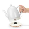 Noelle Grey Ceramic Electric Tea Kettle Pinky UpÂ®