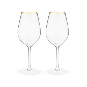 Gilded Stemmed Wine Glasses TwineÂ® (Set of 2)