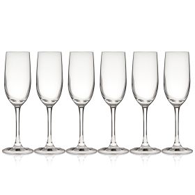 Stemmed Champagne Flutes (Set of 6)