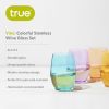 Color Stemless Wine Glasses True (Set of 4)