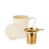 Annette Knit Ceramic Tea Mug & Infuser Pinky UpÂ®