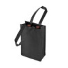 2 Bottle Non Woven Tote In Black by True