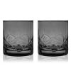 Admiral Cut Crystal Smoke Rocks Glasses ViskiÂ® (Set of 2)