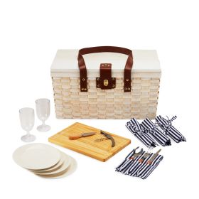 Tahoe Cream Picnic Basket for Four TwineÂ®